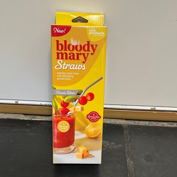 nod products Other - Bloody Mary Straws - Silver